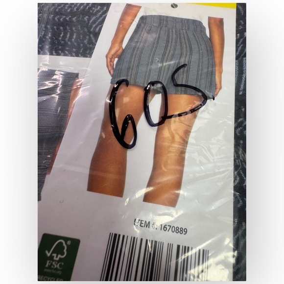 NWT Three Dots Ladies’ Pull-On Printed Shorts - Blue Striped - Size Small (4-6) - Picture 5 of 5